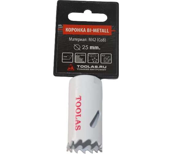 Коронка Bi-Metall 25 мм, М42 Со8% TOOLAS 00006811