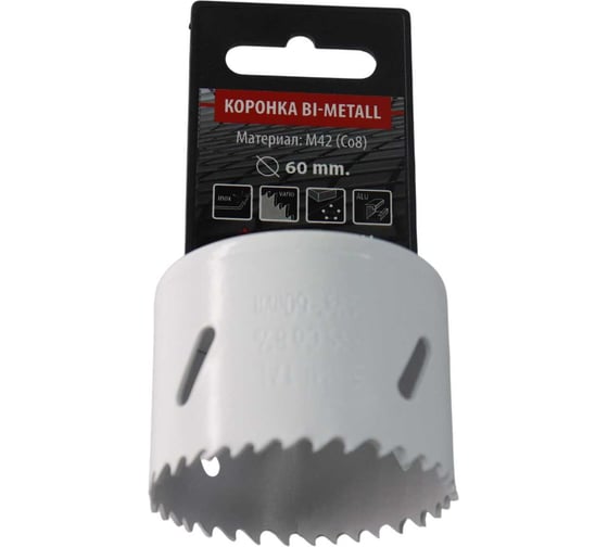 Коронка Bi-Metall 60 мм, М42 Со8% TOOLAS 00003175
