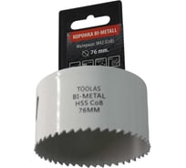 Коронка Bi-Metall 76 мм, М42 Со8% TOOLAS 00007232
