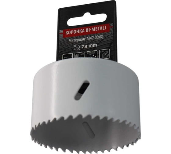 Коронка Bi-Metall 78 мм, М42 Со8% TOOLAS 00006917