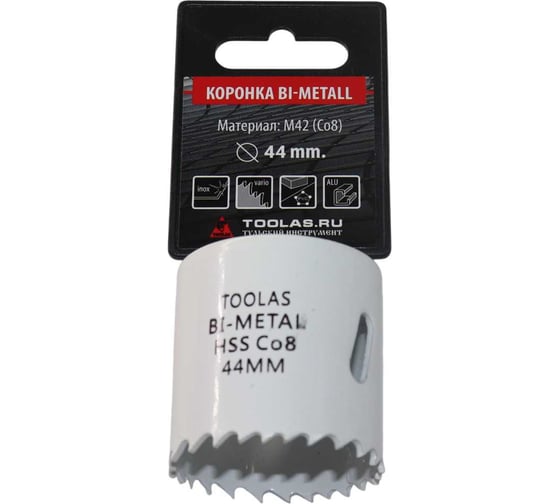 Коронка Bi-Metall 44 мм, М42 Со8% TOOLAS 00003171