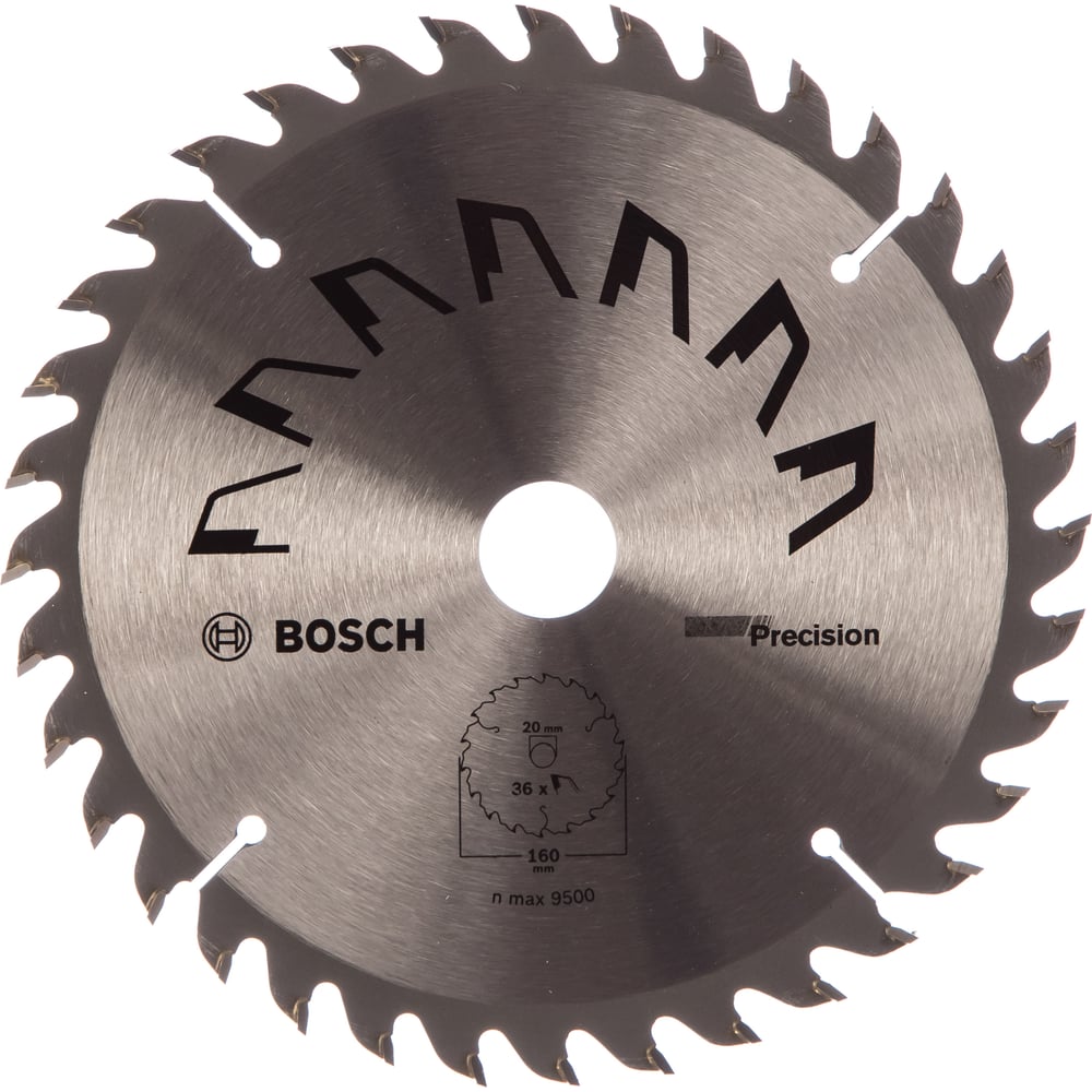 Циркулярный диск (160x20 мм; 36 зубьев) PRECISION Bosch 2609256856 ...