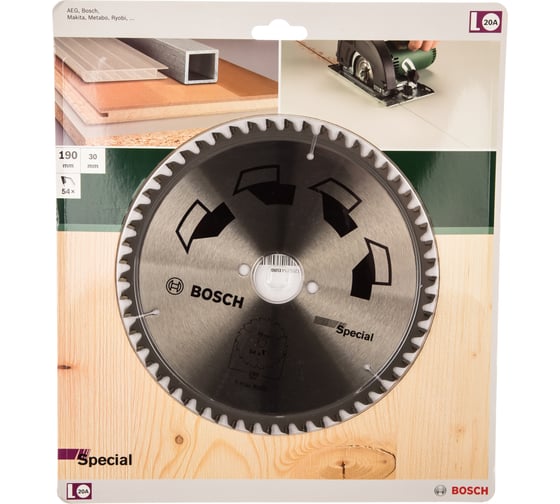 Циркулярный диск (190x30 мм; 54 зубьев) SPECIAL Bosch 2609256892