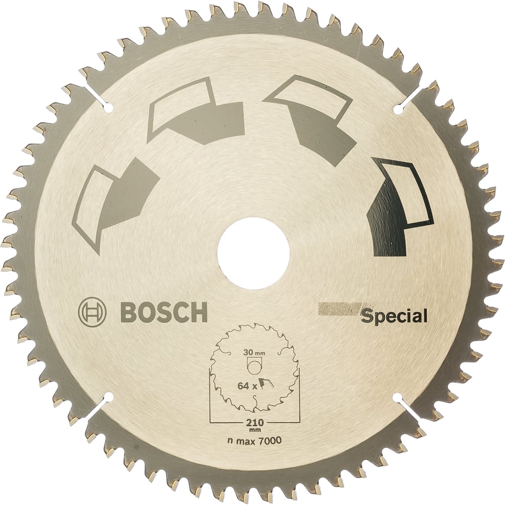 Циркулярный диск (210x30 мм; 64 зубьев) SPECIAL Bosch 2609256893 ...