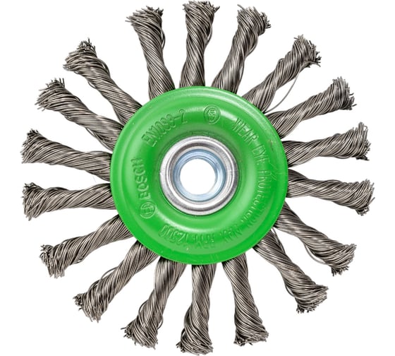 Щетка дисковая (115 мм; М14) INOX витая Bosch 2608622106