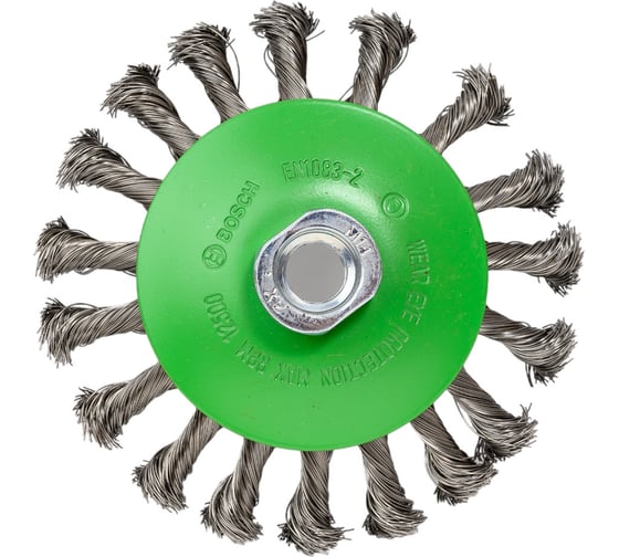Щетка коническая (115 мм; М14) витая INOX Bosch 2608622109