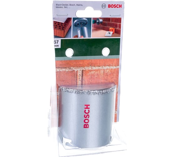 Пильная коронка с твердосплавным напылением 67 мм DIY Bosch 2609255625