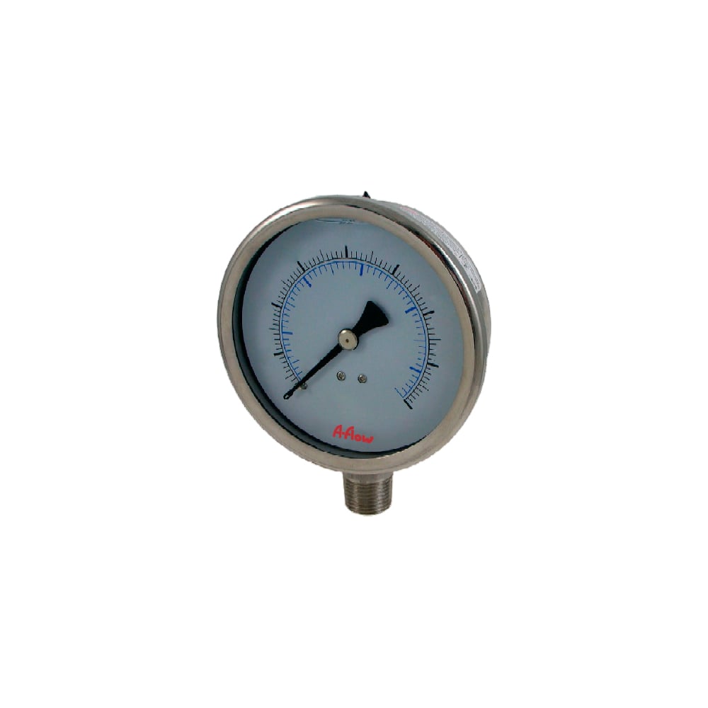 Манометр от 0 до 6 бар из нержавеющей стали, D50 мм, NPT 1/4", штуцер ...