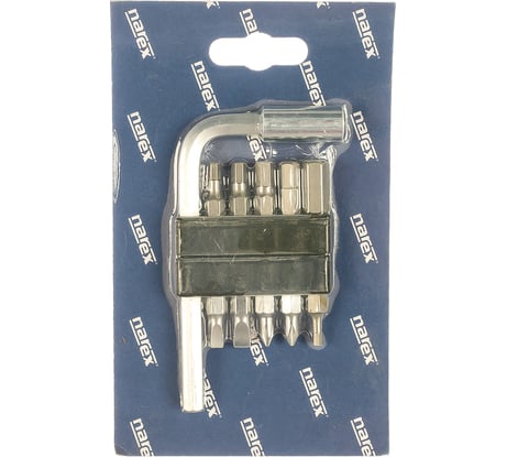 Набор из 10 вставок для шуруповерта с L-образным ключом NAREX 887500