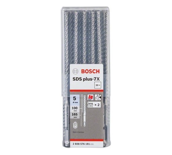 Бур SDS Plus-7X (30 шт; 5x100x165 мм) Bosch 2608576191