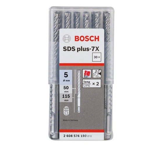 Бур SDS Plus-7X (30 шт; 5x50x115 мм) Bosch 2608576190