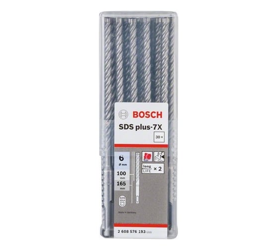 Бур SDS Plus-7X (30 шт; 6x100x165 мм) Bosch 2608576193