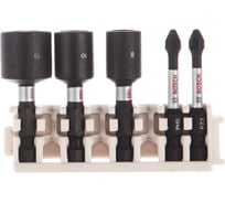 Набор торцевых головок и ударных бит Bosch 5 шт 2608522350