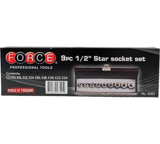 Набор головок-звездочек FORCE 4093 1/2