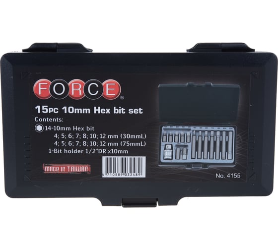 Набор шестигранных бит FORCE 4155 1/2