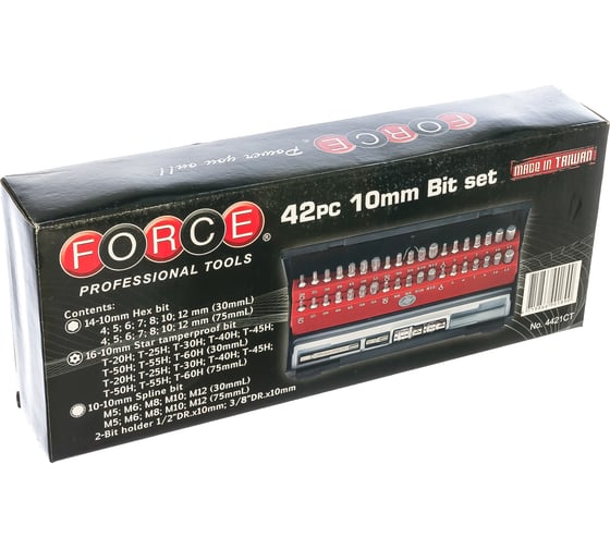 Набор бит шестигранник, Torx FORCE 4421C