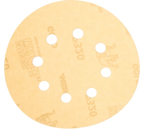 Шлифовальный круг для сухой обработки GOLD (125 мм; Р320; 8 отв.; 50 шт.) MIRKA 2361585032 1