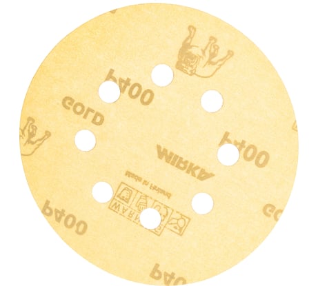 Шлифовальный круг для сухой обработки GOLD (125 мм; Р400; 8 отв.; 50 шт.) MIRKA 2361585041