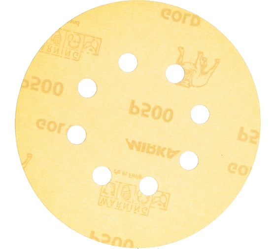 Шлифовальный круг для сухой обработки GOLD (125 мм; Р500; 8 отв.; 50 шт.) MIRKA 2361585051