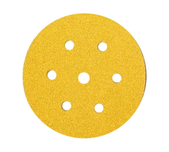 Шлифовальный круг для сухой обработки GOLD (150 мм; Р80; 6+1 отв.; 100 шт.) MIRKA 2362809980 1