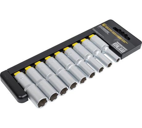 Набор удлиненных торцевых головок 1/2 SuperLock 9шт, 8-17мм Berger BG BG2030