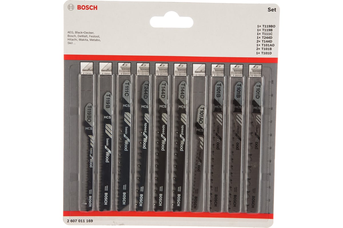 Набор пилок для лобзика Wood (10 шт.) Bosch 2607011169 - выгодная цена ...