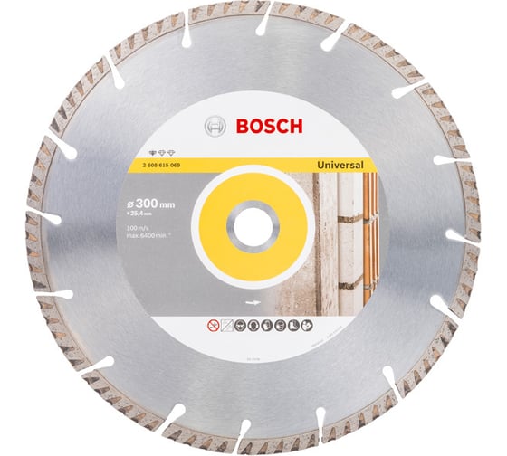 Диск алмазный Universal (300х25.4 мм) Bosch 2608615069 1