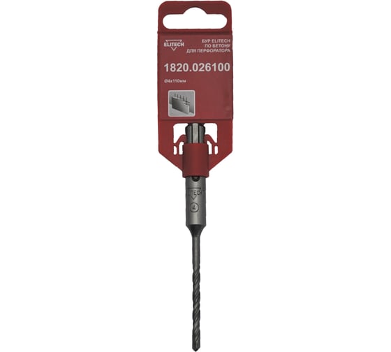 Бур по бетону SDS-plus (4х110 мм) Elitech 1820.026100
