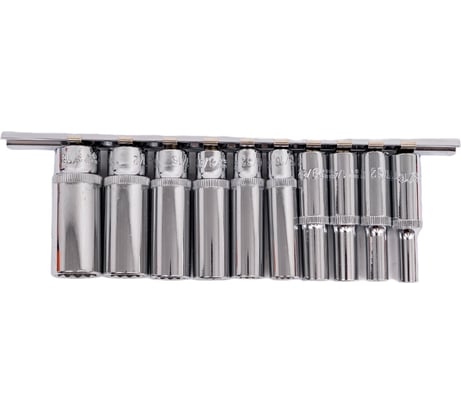 Набор торцевых головок 12-гранных (3/16"-9/16"; 1/4"; 10 шт.) Ombra 914910 55548