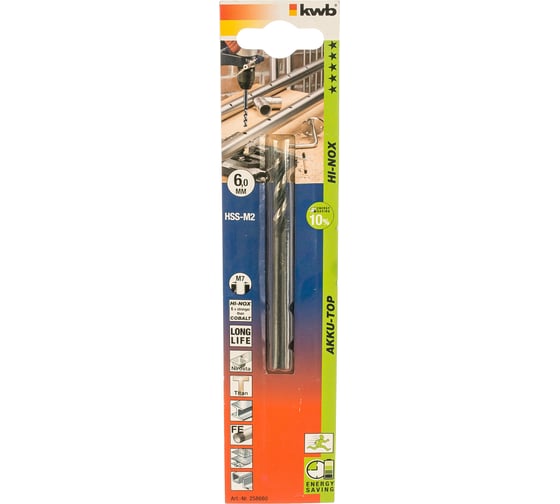 Сверло по металлу HI-NOX (6.0х93 мм) KWB 258660