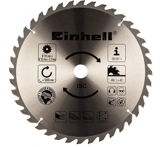 Диск пильный по дереву (315x30x3.0 мм; 40Z) Einhell 4502011