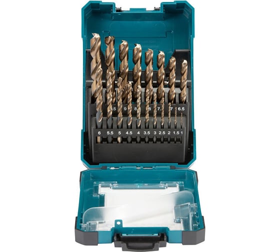 Набор сверл M-force (19 шт.; 1-10 мм; шаг 0.5 мм) Makita D-67583