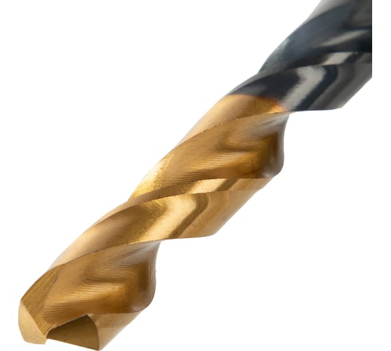 Набор сверл по металлу Golden Tip 1-10 мм, HSS-Tin, 10 шт Denzel 72316