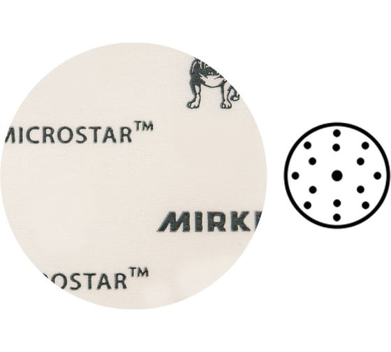 Шлифовальный круг MICROSTAR (150 мм; 15 отв.; P 2500; 50 шт.) MIRKA FM61105096