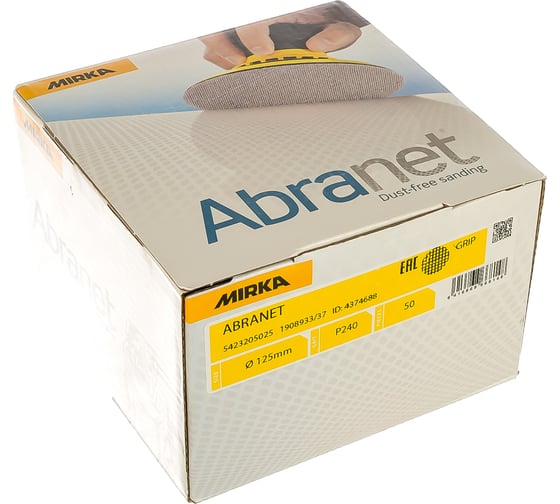 Круг шлифовальный на сетчатой основе ABRANET (50 шт; 125 мм; Р240) MIRKA 5423205025