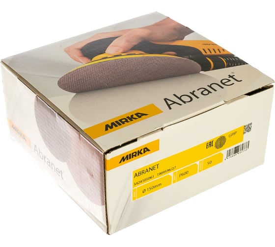 Круг шлифовальный на сетчатой основе ABRANET (50 шт; 150 мм; Р600) MIRKA 5424105061