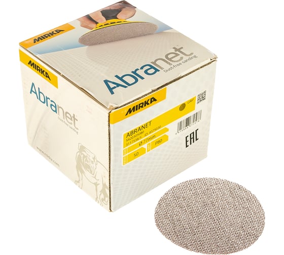 Круг шлифовальный на сетчатой основе ABRANET (50 шт; 77 мм; P80) MIRKA 5420305080 1