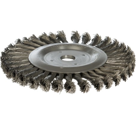 Щетка дисковая цилиндрическая со жгутовой стальной проволокой Мастер 076 (100 мм; 22.2 мм) Профоснастка 20108002