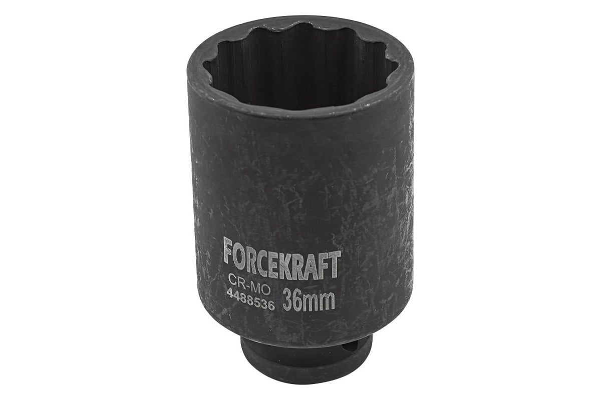 Головка ударная глубокая 12-гранная 36 мм, 1/2'' Forcekraft FK-4488536 ...