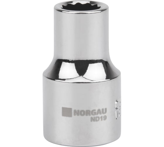 Головка торцевая 12-гранная. 1/2"-3/8" тип ND19-3/8 NORGAU 063708007
