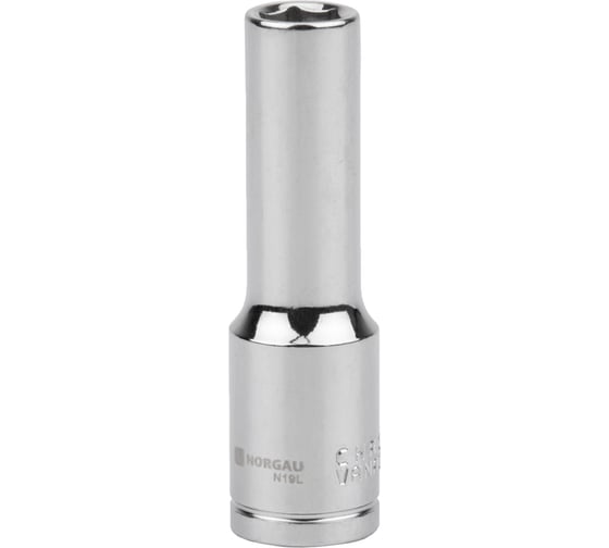 Головка торцевая удлиненная 6-гранная. 1/2"-1/2" тип N19L-1/2 NORGAU 063718011
