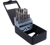 Набор сверл по металлу 1,0-13,0мм 25шт, белые, металлическая коробка, Кратон 1 05 01 015