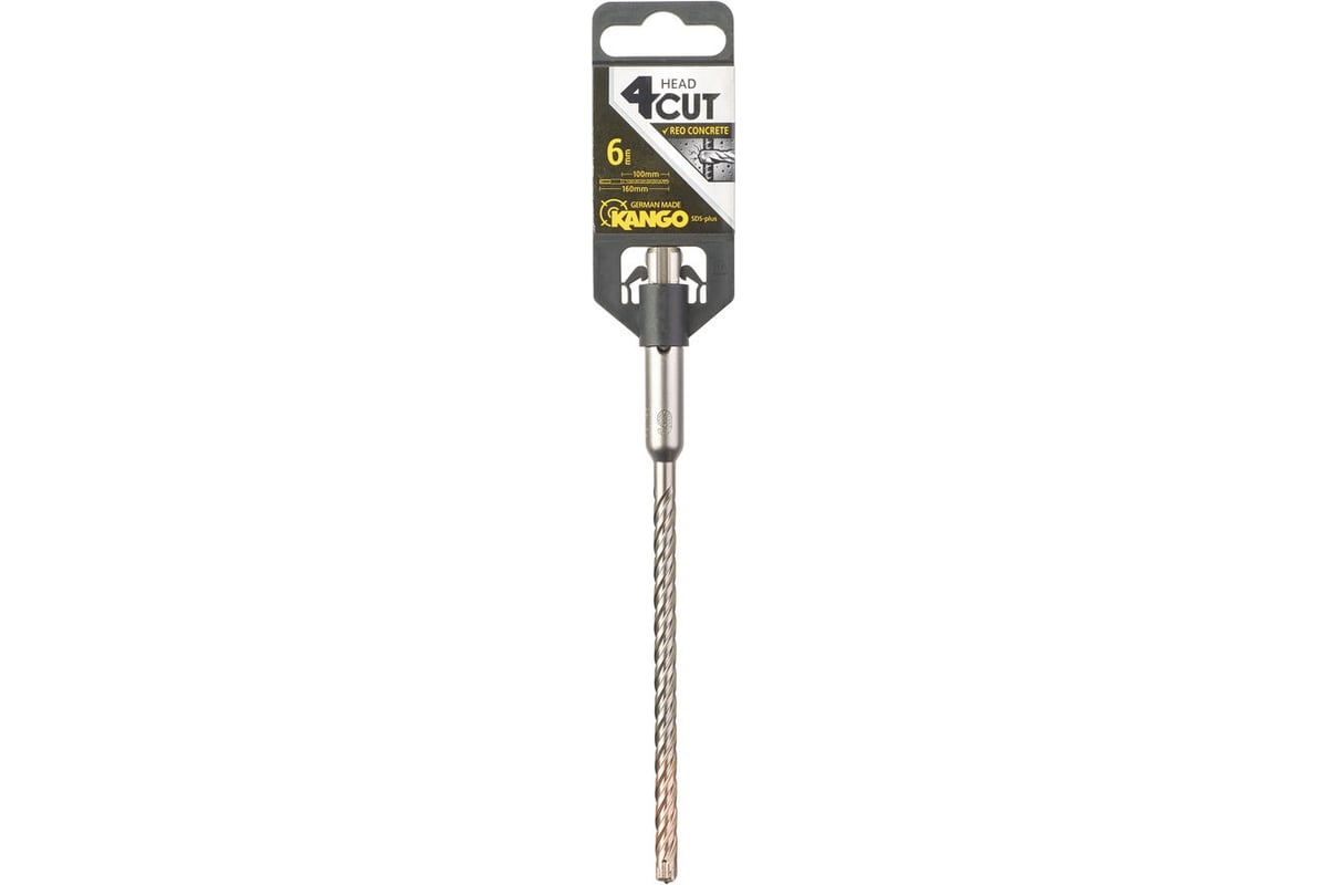Бур (6х160 мм; SDS+; 4 режущие кромки) Kango K4P6160 - выгодная цена ...