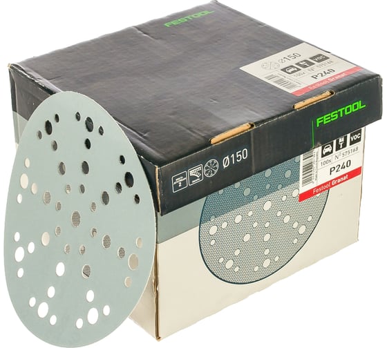 Круг шлифовальный Granat (150 мм; 48 отв.; P 240; 100 шт.) FESTOOL 575168
