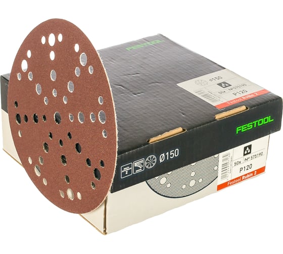 Круг шлифовальный Rubin (150 мм; 48 отв.; P 120; 50 шт.) FESTOOL 575190