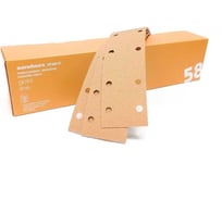 Полоски шлифовальные на бумажной основе 58 GOLD ALO 14 отверстий, 70x420 мм, Р180, 50 шт SANDWOX 58.70.42.180.14