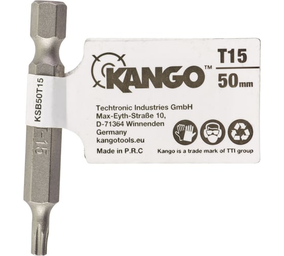 Бита (50 мм; Torx 15) Kango KSB50T15