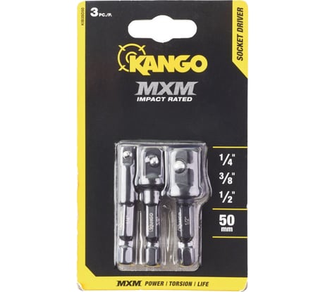 Набор адаптеров для торцевых головок (3 шт.; 50 мм) Kango KIB3SD50
