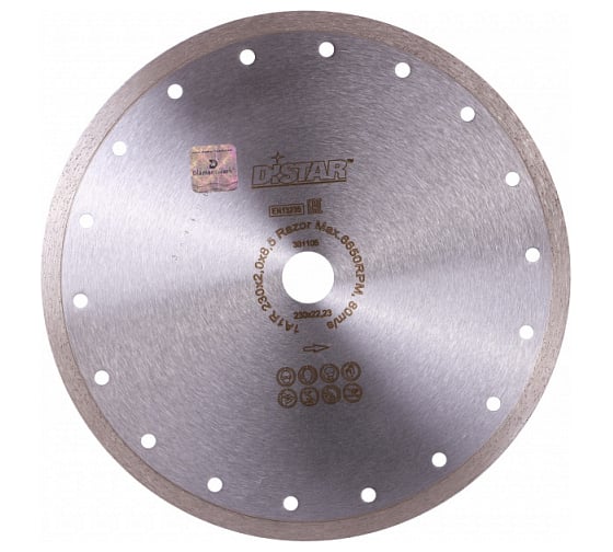 Диск алмазный сплошной по керамограниту Razor 5D 230x22.2 мм DiStar 11115062017 1