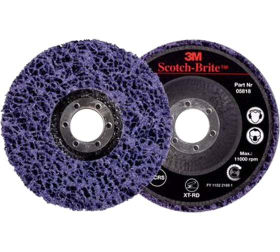 Круг для очистки поверхности Scotch-Brite XT-RD, S XCS, фиолетовый (115х22 мм) 3М 7000077891 1